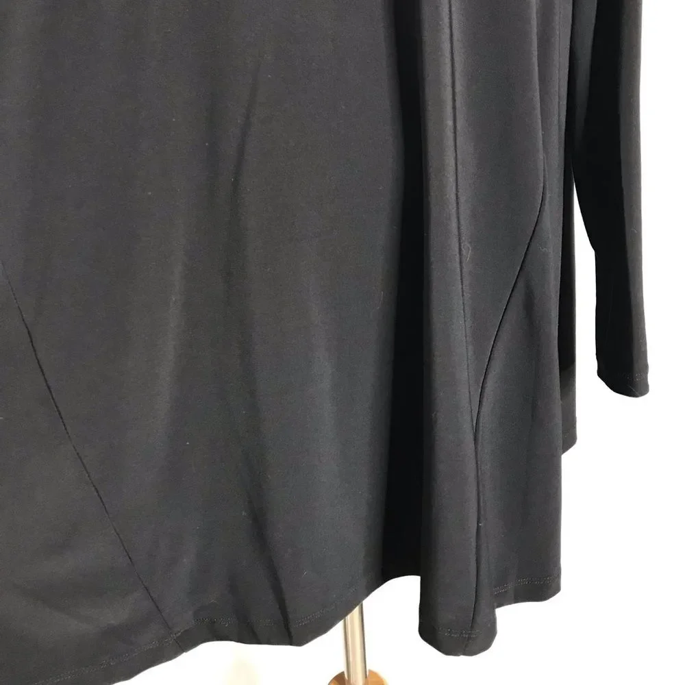 Show Me Your MuMu Will Long Sleeve Tunic Top Black XS Oversized